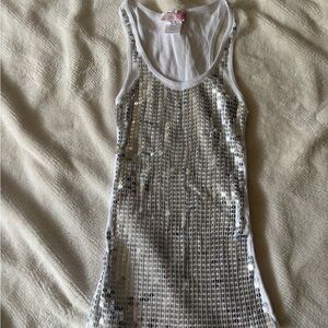 Romeo & Juliet Couture Silver Sequin Camisole